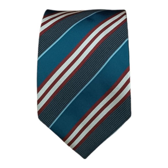 BURBERRY Green Silk Blend Tie ITALY 60"/ 3.5" EC - Picture 1 of 5